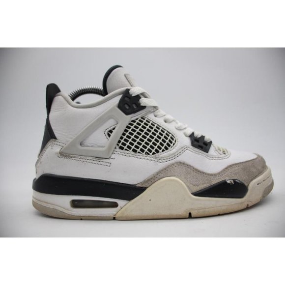 Nike Air Jordan 4 6Y Women’s 7.5 Shoes Retro GS Military Black white 408452-111